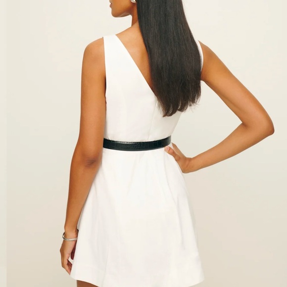 Reformation NWT Devi White Mini Dress - Picture 2 of 9